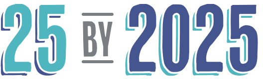 25 by 2025 logo